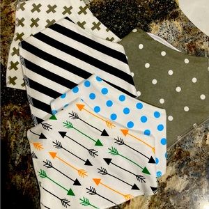 Five new bandanna bibs